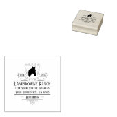 Tampons Encreurs Ranch Horse Head Silhouette Adresse de retour | (Tamponné)