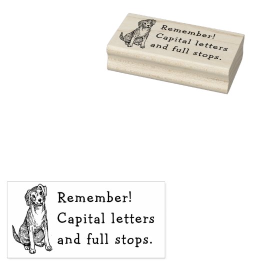 TAMPONS ENCREURS RAPPELEZ-VOUS PUNCTUATION CHARLIE DOG RUBBER STAMP (Tamponné)