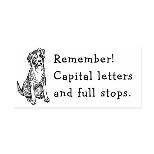 TAMPONS ENCREURS RAPPELEZ-VOUS PUNCTUATION CHARLIE DOG RUBBER STAMP (Impression)