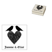 Tampons Encreurs Ravens gothiques et Black Heart Custom (Tamponné)