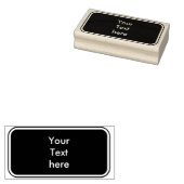 Tampons Encreurs Rectangle à boutons moderne avec cadre + votre nom (Tamponné)