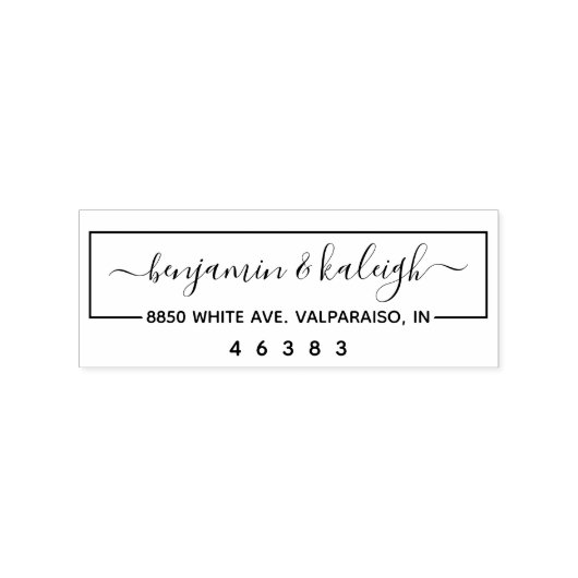 Tampons Encreurs Rectangulaire Simple Clair M. Et Mme. (Impression)