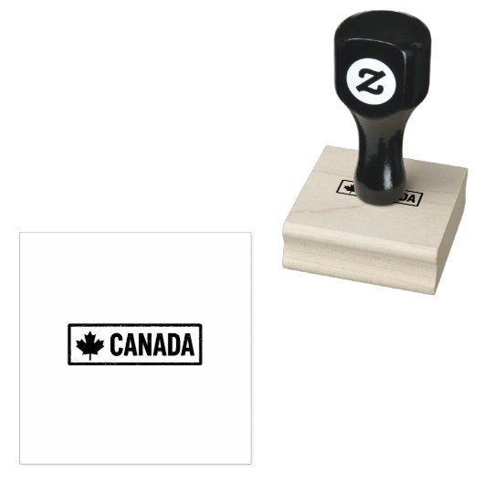 Tampons Encreurs Rectangular Styling Canada Logo Printed Jet Black  (Tamponné)