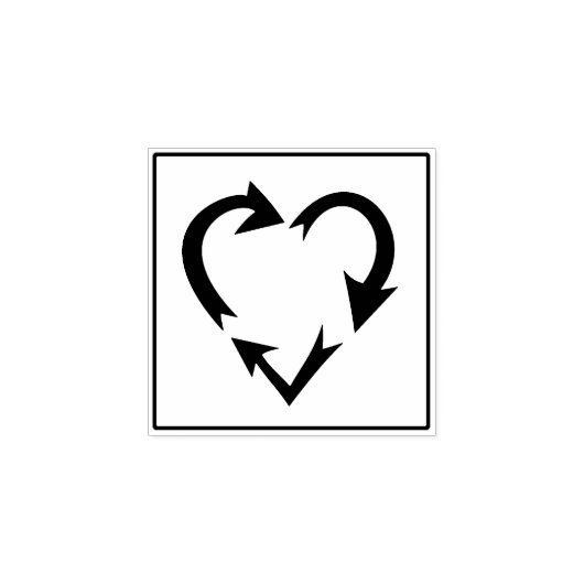 Tampons Encreurs Recyclage en forme de coeur (Impression)
