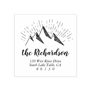 Tampons Encreurs Rédaction de la montagne Adresse de retour auto-e