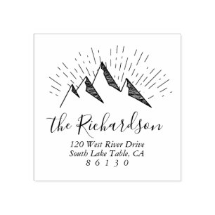 Tampons Encreurs Rédaction de la montagne Adresse de retour auto-e