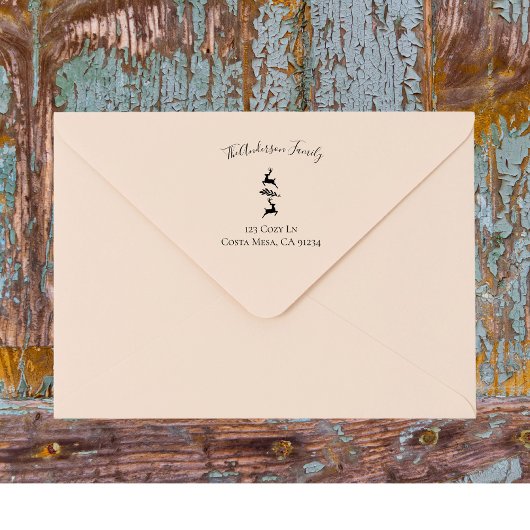 Tampons Encreurs Reindeer Branch Duo Nom de famille et adresse de r