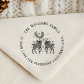Tampons Encreurs Reindeer Couple Scarts & Snow Name Adresse de reto