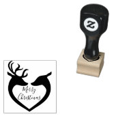 Tampons Encreurs Reindeer moderne Coeur Joyeux Noël Noms Caoutchouc (Tamponné)