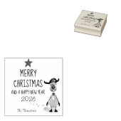 Tampons Encreurs Reindeer Noël Nouvel An Funny Tree 2025 Caoutchouc (Tamponné)