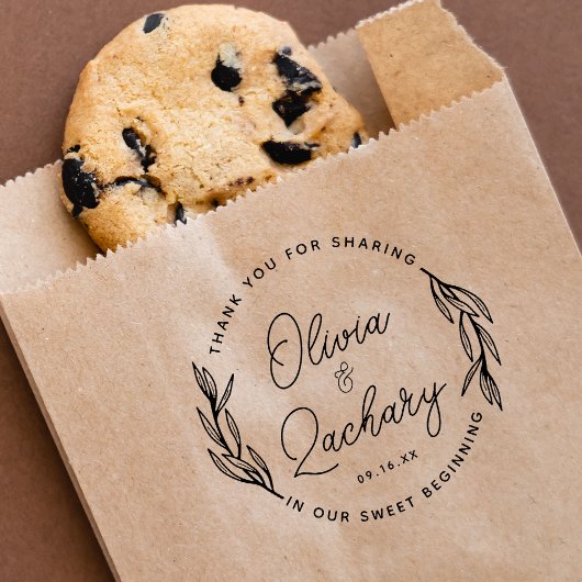 Tampons Encreurs Remerciement de mariage circulaire de script moder