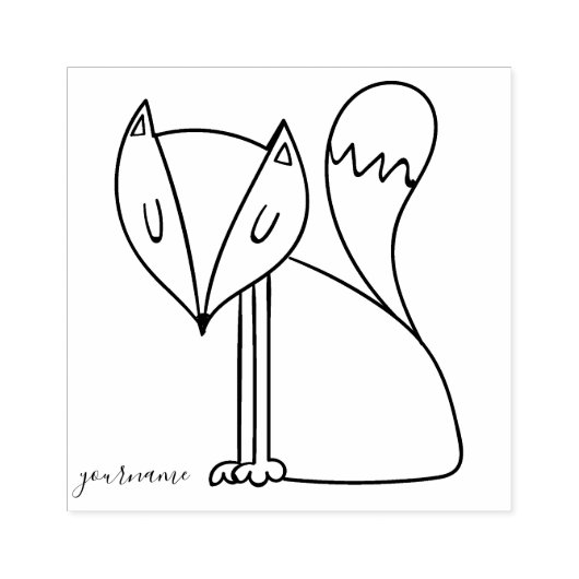 Tampons Encreurs Renard assis (Impression)