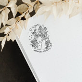 Tampons Encreurs Renard botanique mignon, Ex Libris de bibliothèque