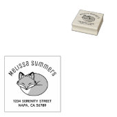 Tampons Encreurs Renard couché, Adresse d'arc gravée (Tamponné)