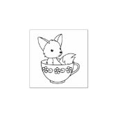 Tampons Encreurs Renard dans une Teacup 2 (Impression)