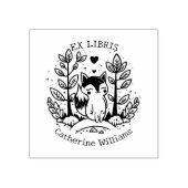 Tampons Encreurs Renard de forêt mignon, Ex Libris de bibliothèque (Impression)