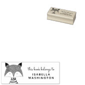 Tampons Encreurs Renard Dessiné À La Main Ce Livre Appartient À Nom (Tamponné)
