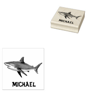 Tampons Encreurs Requin Branché Personnalisé