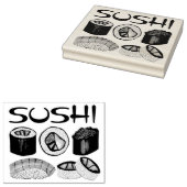 Tampons Encreurs Restaurant Japonais Sushi Roll Nigiri Thon Foodie (Tamponné)