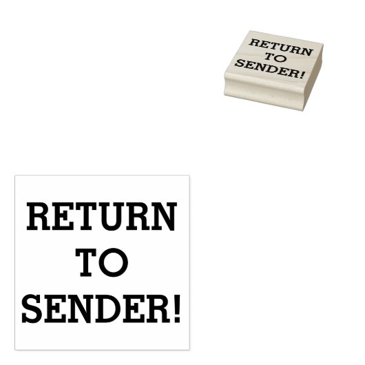 Tampons Encreurs "RETOUR À L'ENVOI !" Timbre en caoutchouc (Tamponné)