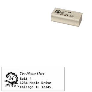 Tampons Encreurs Retour du monogramme triangulaire noir