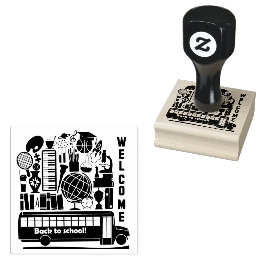 Tampons Encreurs Retourner à l'école timbre caoutchouc (Tamponné)