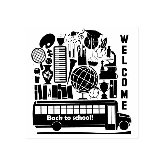 Tampons Encreurs Retourner à l'école timbre caoutchouc (Impression)