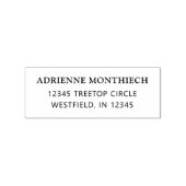 Tampons Encreurs Retourner l'adresse Nom du diplômé du script éléga (Impression)