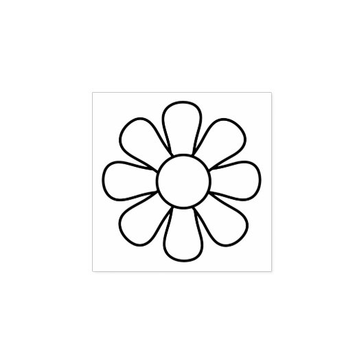 Tampons Encreurs Retro 60s les années 70 Flower Simple (Impression)