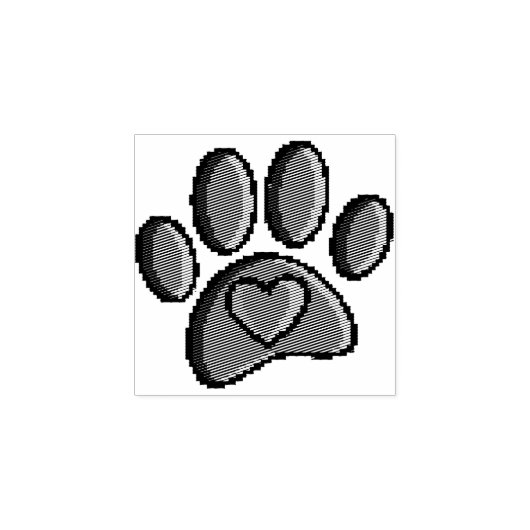 Tampons Encreurs Retro 80s jeu vidéo 8 bits Pixel Art Chien Paw Pat (Impression)