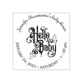 Tampons Encreurs Retro Gothic Dark Hello Baby Shower (Impression)