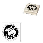 Tampons Encreurs Retro Kitty Adresse de retour Art Timbre (Tamponné)