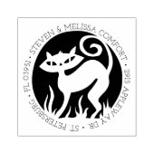 Tampons Encreurs Retro Kitty Adresse de retour Art Timbre (Impression)