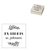 Tampons Encreurs Rétro minimal Botanique Ex Libris Plaque (Tamponné)