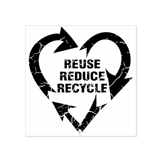 Tampons Encreurs Réutiliser, Réduire, Recycler, Rustique (Impression)