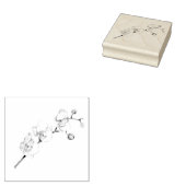 Tampons Encreurs Rêve d'orchidée blanche Élégante Art Chic féminin (Tamponné)