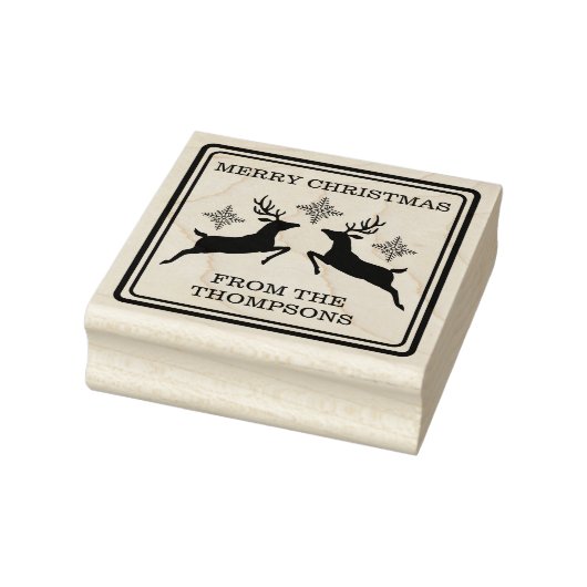 Tampons Encreurs Rindeers Et Snowflakes Festive Joyeux Noël (Tampon)