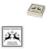 Tampons Encreurs Rindeers Et Snowflakes Festive Joyeux Noël (Tamponné)