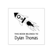 Tampons Encreurs Rocket Ship 'This Book Belongs' et son nom (Impression)