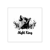 Tampons Encreurs Roi de nuit - Loup hurlant avec lune (Impression)