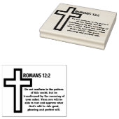 Tampons Encreurs Romains 12:2 NIV Bible Verse Caoutchouc Timbre (Tamponné)