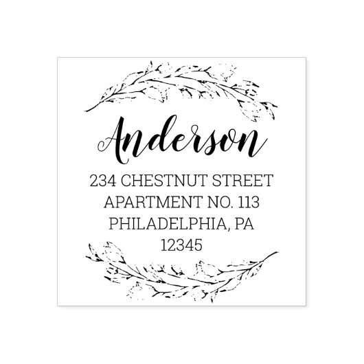 Tampons Encreurs Romantic Garden Adresse de retour (Impression)