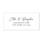 Tampons Encreurs Romantic Script Mariage Retourner Adresse En Caout (Impression)