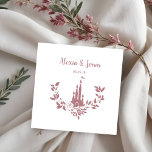 Tampons Encreurs Romantic Wedding Design with Castle and Flowers<br><div class="desc">Romantic Wedding Design with Castle and Flowers Perfect on kraft paper to give à modern rustic look to your wedding</div>