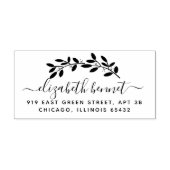 Tampons Encreurs Romantique Botanique Cursive Adresse de retour (Impression)