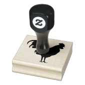 Tampons Encreurs Rooster Silhouette Design Timbre en bois (Tampon)