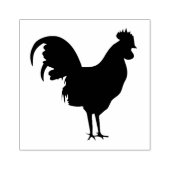 Tampons Encreurs Rooster Silhouette Design Timbre en bois (Impression)