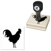 Tampons Encreurs Rooster Silhouette Design Timbre en bois (Tamponné)