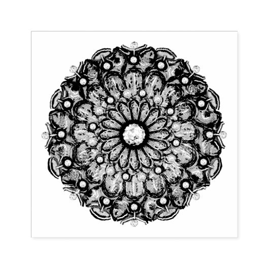 Tampons Encreurs Rosace bleue et flocon de neige (Impression)