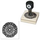 Tampons Encreurs Rosace bleue et flocon de neige (Tamponné)